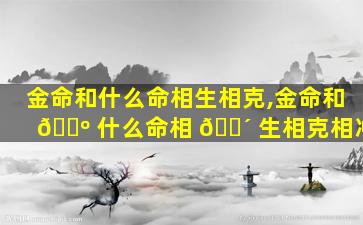 金命和什么命相生相克,金命和 🐺 什么命相 🐴 生相克相冲